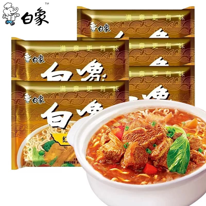 多规格白象红烧排骨味面5袋/15袋/30袋 - 商品图1