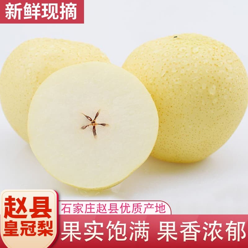 远达(YUANDA)河北皇冠梨赵县特产新鲜水果冰糖雪梨当季水果梨子整箱白梨脆甜 皇冠梨 净重4.5斤装单果230g+ - 商品图1