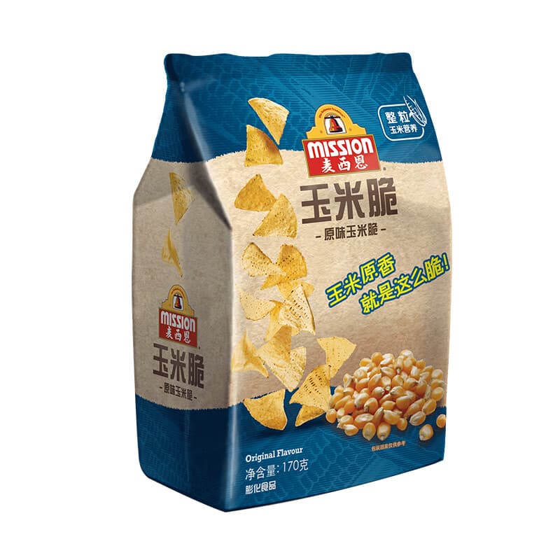 麦西恩原味玉米脆170g 大包装 玉米片 休闲零食 非油炸 膨化食品 - 商品图1