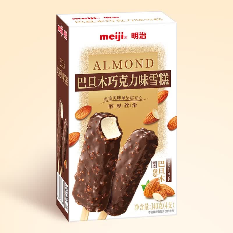 明治巴旦木巧克力味雪糕35g*4支 彩盒装(新旧包装随机发货) - 商品图1