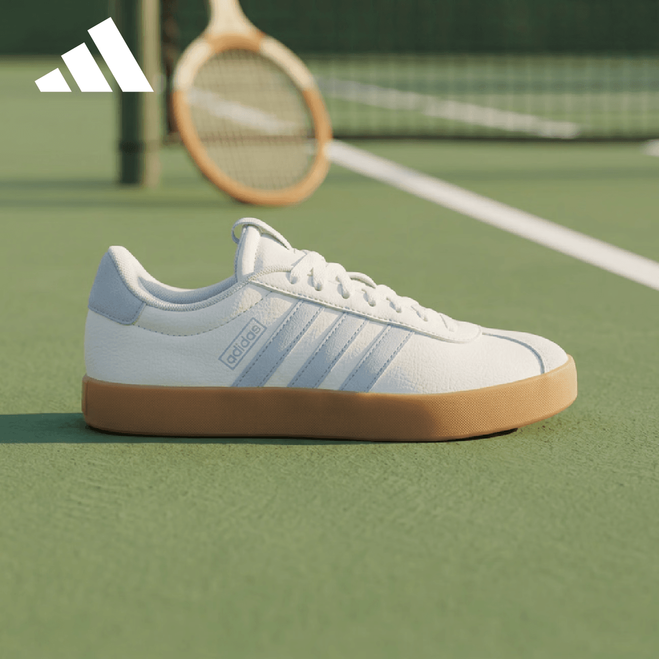 阿迪达斯(adidas)女 运动型格系列 VL COURT 3.0 休闲鞋 JP6913 白色 38 - 商品图1