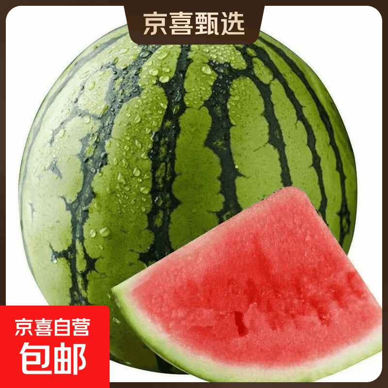头茬麒麟美都西瓜现摘现发新鲜西瓜无籽瓜老人孕妇新鲜水果一整箱 净重8-9斤【新鲜现摘】 - 商品图1