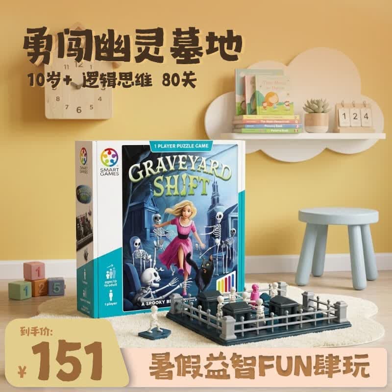 SMART GAMES墓地惊魂 儿童益智玩具创意华容道闯关桌游 男孩生日礼物 10岁+ 【新品】 - 商品图1