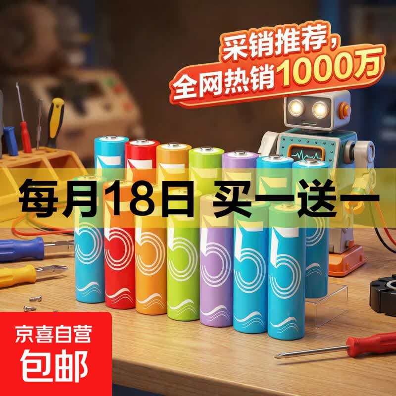 【电池能量站】5号7号大号纽扣电池适用血压计/燃气表/遥控器/电子秤/车钥匙/燃气灶/无线鼠标等 5号2粒+7号2粒【可拍3单】 - 商品图1