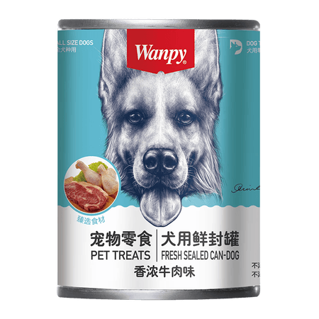 顽皮(Wanpy)狗狗罐头鲜封罐营养宠物零食375g口味随机发 狗零食湿粮 - 商品图1