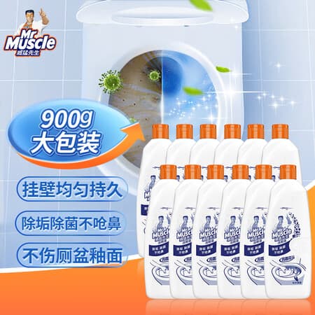 威猛先生(Mr Muscle)洁厕液(松木清香)900克*12瓶 整箱装 - 商品图1