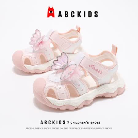 ABC KIDS童鞋女童夏季公主鞋儿童凉鞋软底沙滩鞋中大童3256 粉色 27 - 商品图1