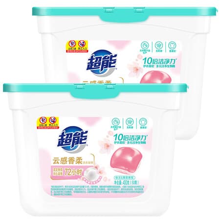 超能云感香柔(花漾护色)洗衣凝珠8g*100颗单腔护色美衣持久留香 - 商品图1
