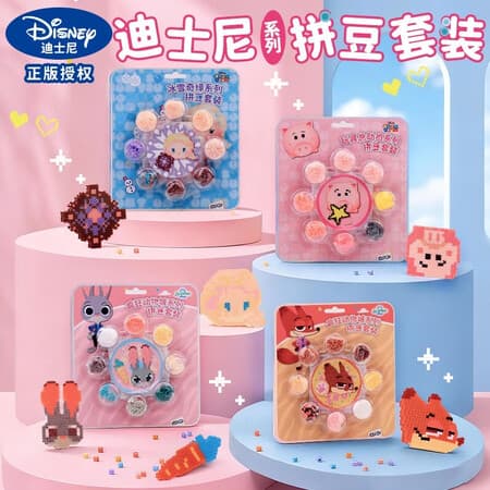 迪士尼(Disney)冰雪奇缘创意手工diy玩具简易款DIY拼豆套装-艾莎 - 商品图1