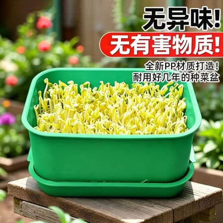 家用豆芽机种菜盆水培发豆芽盆专用盆发芽神器家用发豆芽CWJ 水培豆芽工具【3个装】 - 商品图1