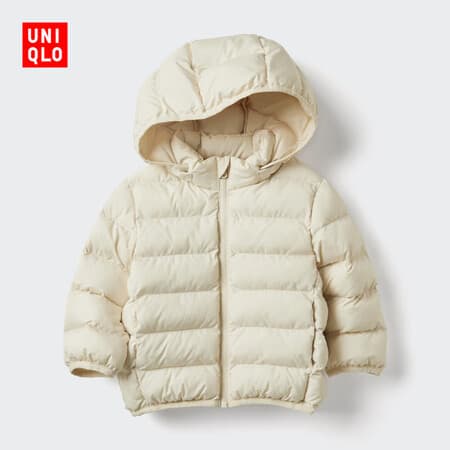 优衣库婴幼儿PUFFTECH空气棉服可机洗拉链连帽外套宝宝486416 30 浅米色 90 - 商品图1