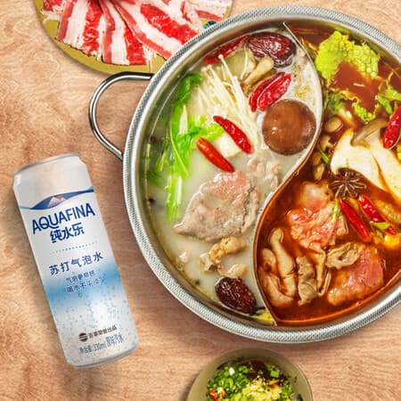 百事可乐纯水乐 AQUAFINA 无糖0脂0卡苏打气泡水 汽水饮料330ml *6听 - 商品图1